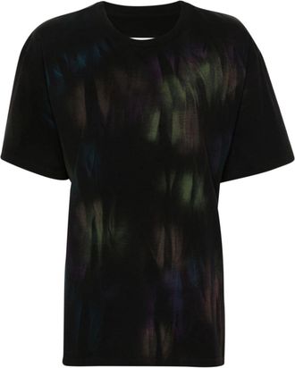 Maison Margiela Single-Stitch-logo T-shirt - women - Cotton - S - Black