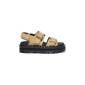 Dr. Martens Zebzag Suede Platform Sandal - Dames - Schoenen - Beige - Maat: 38 EU Su&egrave;de