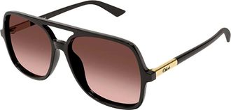 Chlo&eacute; Sunglasses, female, Gray, Size: 57 MM Pilot Sunglasses