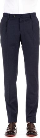 Pantaloni Torino Pantalon in stretchwol superslim - Heren - Chinos - Blauw - L - Wol - Broeken