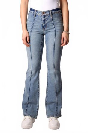 Blue Revival Maya Mid Rise Seamed Jeans In Medium Tel Aviv