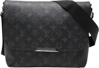Louis Vuitton Pre-owned Messenger Explorer PM Monogram Eclipse Schoudertas - Heren - Vintage Schoudertas - Zwart - ONE Size - Leer - Vintage