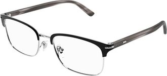 Gucci Rechthoekige Zonnebril - Heren - Brillen - Grijs - 56 MM - Accessoires