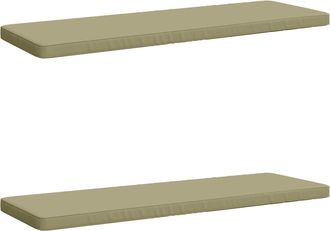 vidaXL Cojines Para Banco De 2 Piezas Vught 2 Uds. 100% Poli&eacute;ster Vidaxl