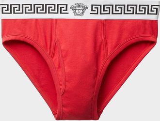 Versace Men & apos;s Medusa La Greca Cotton-Rib Briefs