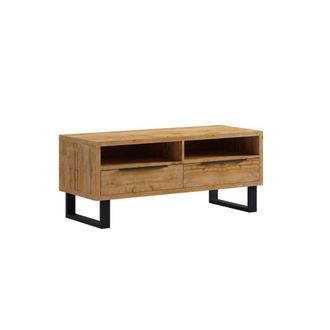 Petits Meubles Mueble tv 2 cajones 124 cm tableros de aglomerado laminados madera