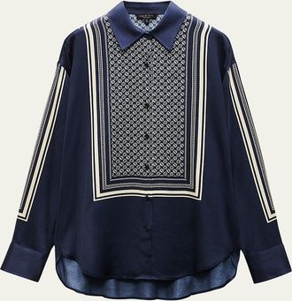 Rag & Bone Jessica Printed Long-Sleeve Shirt