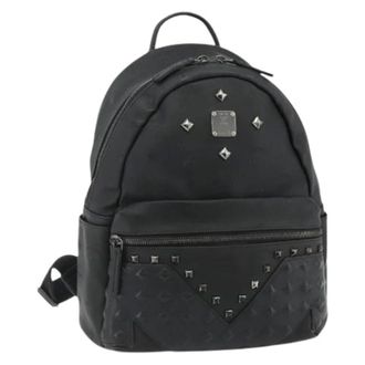 MCM Pre-owned Backpacks, female, Black, Size: ONE SIZE Pre-owned PVC Leather Backpack