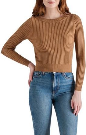 Steve Madden Rib Boat Neck Sweater in Toast at Nordstrom Rack, Size X-Small