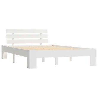 Berkfield Home Bed Frame White Solid Pine Wood 140x200 cm