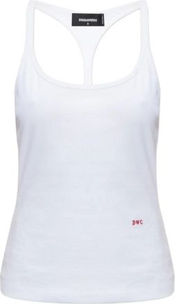 Dsquared2 Canotta con ricamo - Bianco
