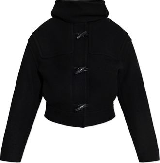Jacquemus Wollen Jas Met Capuchon - Dames - Winterjassen - Zwart - S - Wol - Jassen