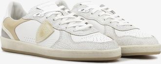 Philippe Model PGAL low veau crackl&egrave; blanc /sabl&egrave;