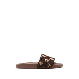 Casablanca Monogram Pool Slider - Heren - Sandalen - Bruin - 41 EU - Polyester - Schoenen