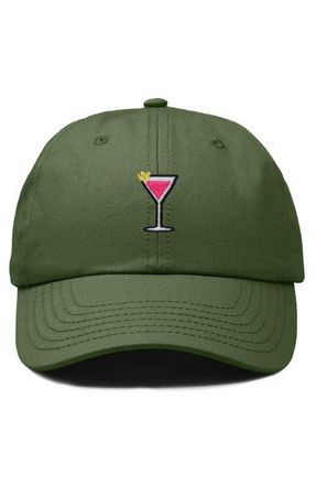 Dalix Cosmo Embroidered Casual Hat in Olive at Nordstrom