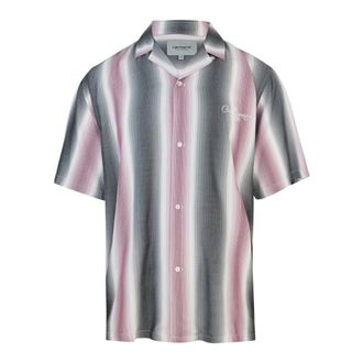Carhartt Work in Progress Carhartt Wip, Short Sleeve Shirts, male, Multicolor, Size: M Loose Fit Embroidered Logo Shirt