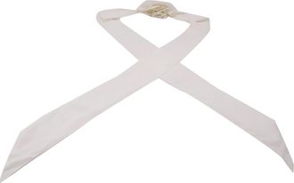 Zimmermann Flower Neck Scarf in Ivory Viscose