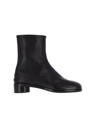 Maison Margiela Black Camel Leather Tabi Boots