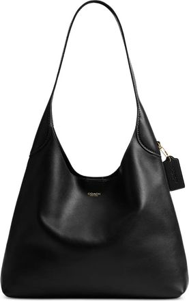 Coach leather shoulder bag - women - Leather - One Size - Black