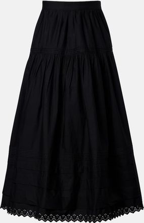 D&ocirc;en D&ocirc;en Sebastiane cotton poplin midi skirt