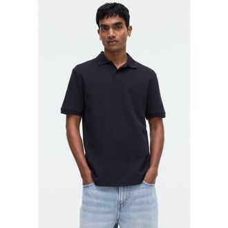 H&M Regular Fit Polo Shirt in Navy Blue at Nordstrom, Size X-Small