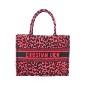 Dior Black Red Color Canvas Handbag Tote Bag (Pre-Owned)