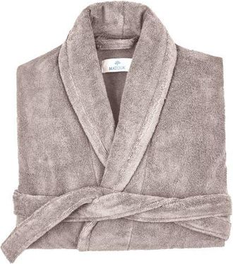 Matouk Milagro Cotton Terry Cloth Robe in Platinum at Nordstrom, Size X-Small