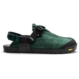 Bedrock Sandals Mountain Clogs - Leather Suede Green 11 Mens/12 Womens