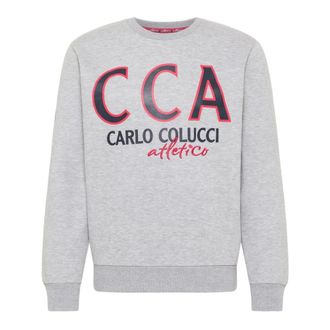 Carlo Colucci Heren, Sweatshirts & Hoodies, Grijs, Maat: M Katoen