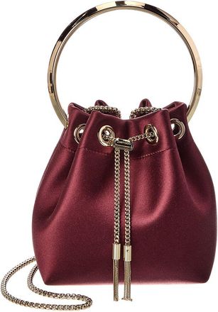 Jimmy Choo London Bon Bon Satin Bucket Bag