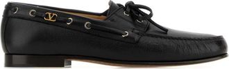 Valentino Garavani Black Leather Loafers