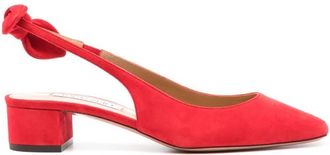 Aquazzura Very Bow Tie Slingback Pumps