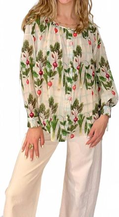 B.YU Lightweight Garden Blouse In Multi