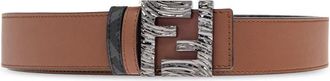 Fendi FF Squared Belt - Heren - Riemen - Bruin - 100 CM - Katoen - Accessoires