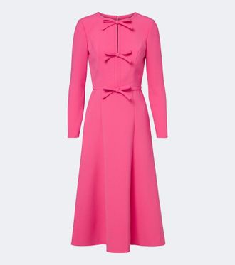 Carolina Herrera Vestido midi con lazo de crep&eacute;