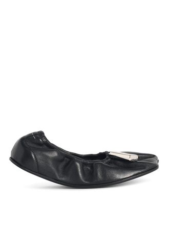 Maison Margiela Black Leather Ballet Flats
