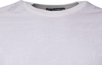 Dolce & Gabbana Mens Silk Crew Neck Sweater White