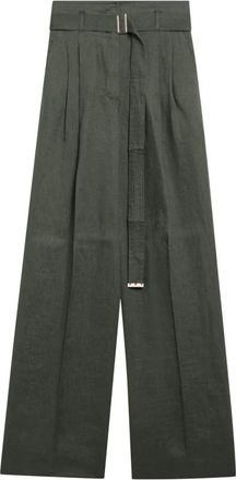 Max Mara Wide Trousers, female, Green, Size: S Carrot Trousers