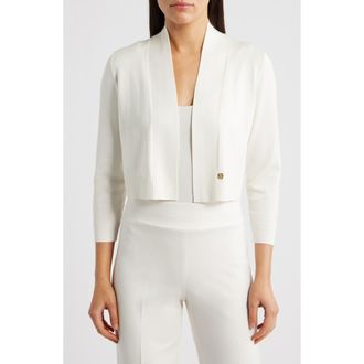Anne Klein Kissing Front Shrug in White Dove at Nordstrom, Size X-Small