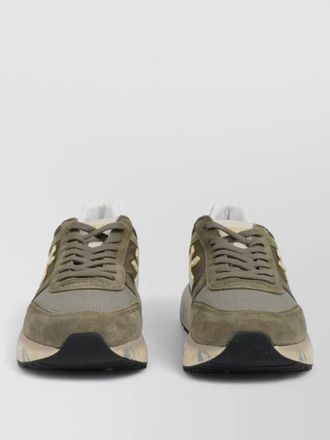 Premiata sneakers contrast sole mesh panels round toe