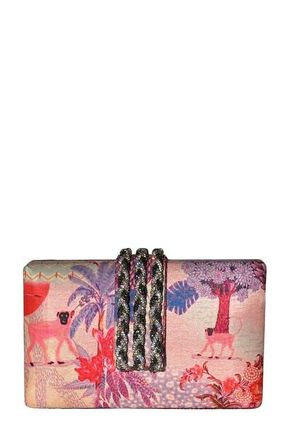 Simitri Printed Braid CLutch in Faerie Pink at Nordstrom