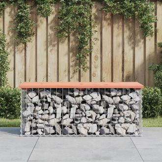 vidaXL Vidaxl - Banco Jard&iacute;n Dise&ntilde;o Gaviones Madera Abeto Douglas 103x44x42 Cm