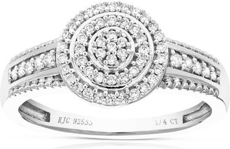 Vir Jewels 1/4 cttw Lab Grown Diamond Engagement Ring in Sterling Silver For Women
