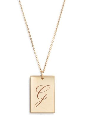 Set & Stones Stella Initial Pendant Necklace in Gold/g at Nordstrom