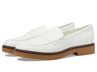 Bandolino Farley Loafers Womens Cream Leather Comfort Shoes HTAT1741