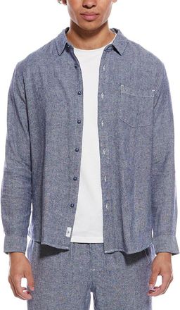 Vintage Summer Swimwear Vintage Summer Long Sleeve Linen-Blend Shirt