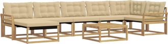 vidaXL Conjunto De Sof&aacute;s De Exterior 8 Uds. Y Beige Vidaxl