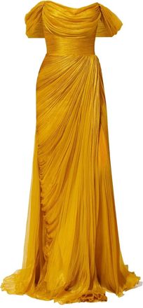 Iris Serban Off-shoulder jurk - Goud