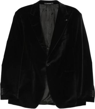 Tagliatore Velvet Blazer - Heren - Blazers - Zwart - L - Jassen
