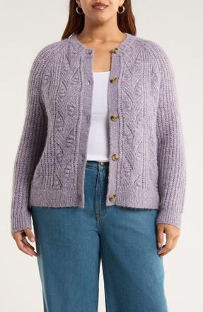 Seasalt Cornwall Sand Thistle Wool & Mohair Blend Cardigan in Clematis at Nordstrom, Size 22 Us